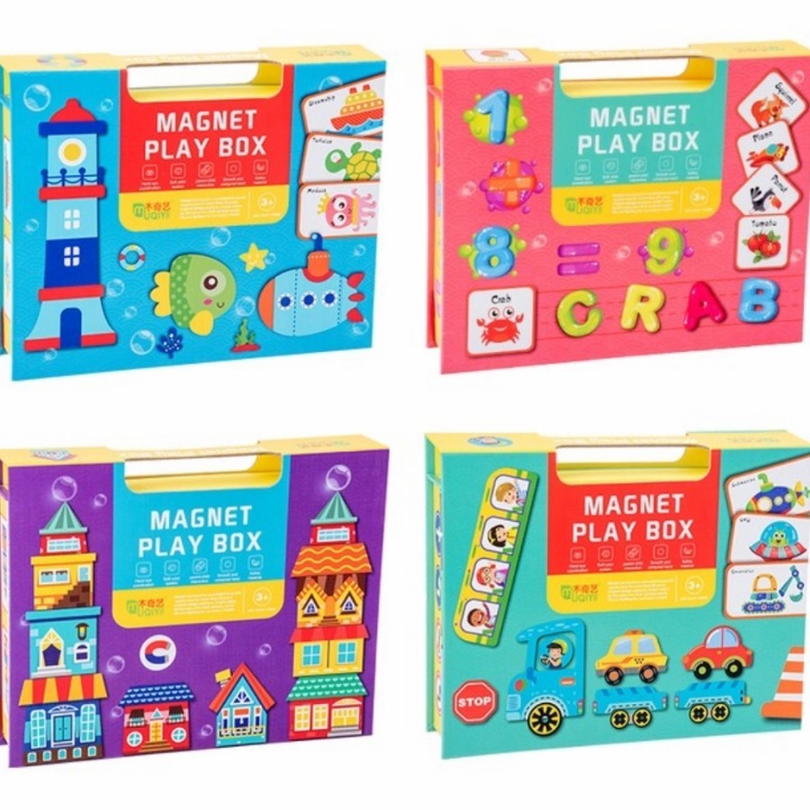 OCEOCE Kado mainan Anak Magnet Box / Mainan Kotak Magnet tempel Puzzle anak OCEOCE