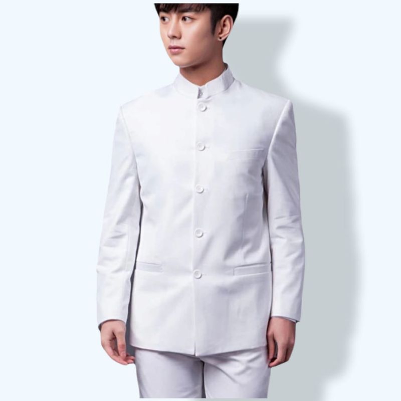Jasko Putih Polos Jasko Mandarin Jasko Shanghai Jas Koko Pria Dewasa