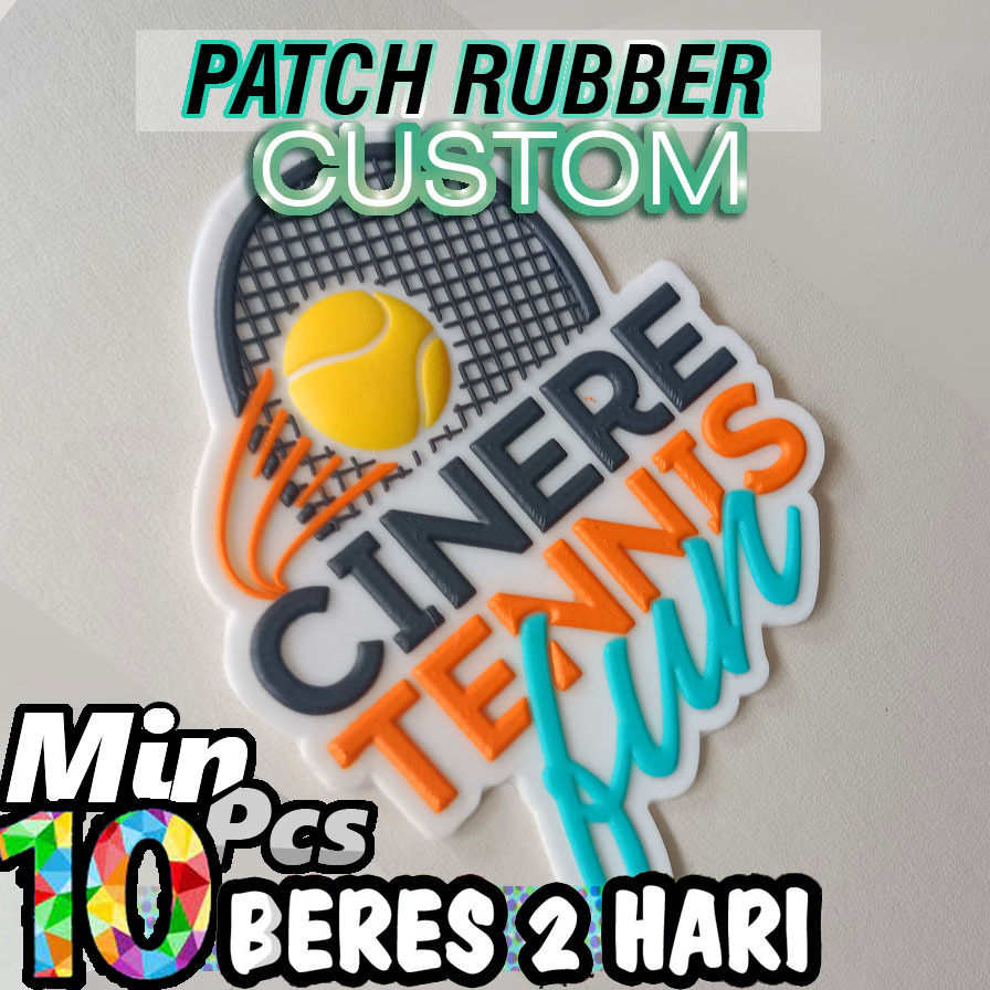 PATCH LABEL JERSEY BAHAN BORDIR POLYFLEX FLOCK BELUDRU DESAIN CUSTOM LOGO SPORT & EVENT OLAH RAGA