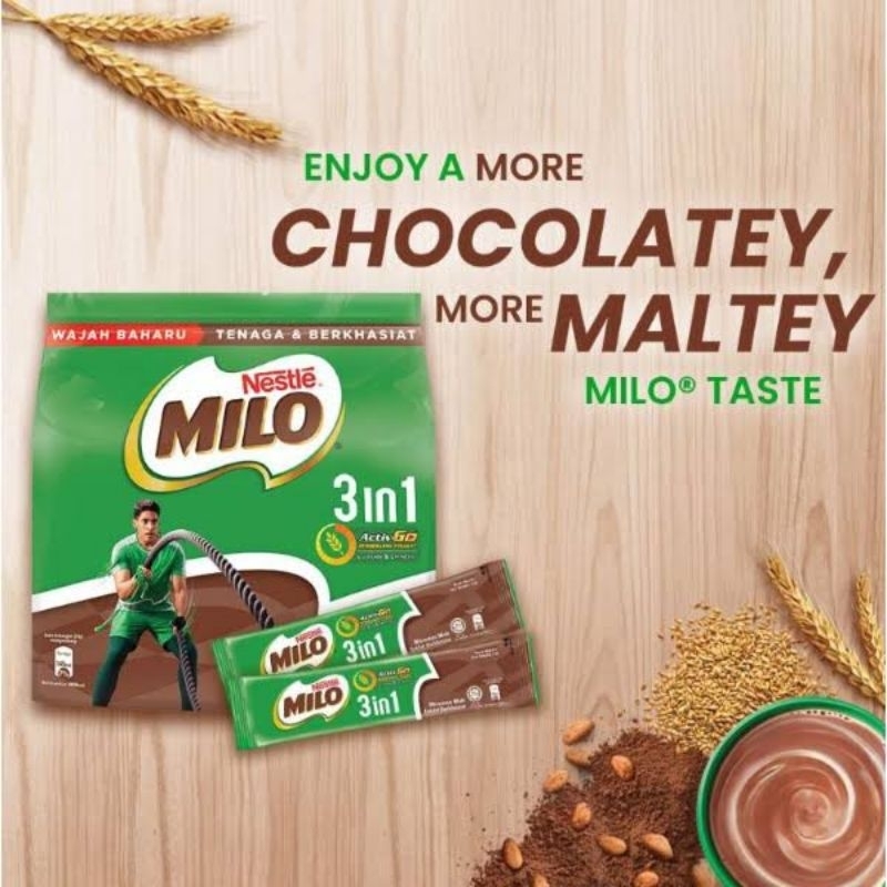 

Milo Malaysia Asli (18 sachet) - 100% Original Rasa Pekat & Halal