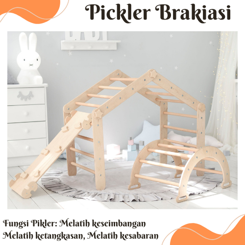 PIKLER KAYU MAINAN ANAK ANAK PANJATAN DAN PROSOTAN / PIKLAR BRAKIASI  / MAINAN KAYU ANAK ANAK
