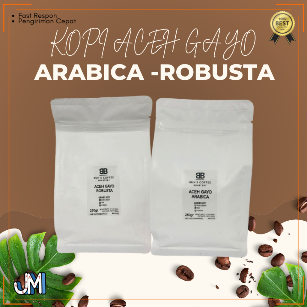 

Kopi Bubuk Gayo Aceh Biji Kopi Arabica Coffee Beans Single Origin Grade JMT