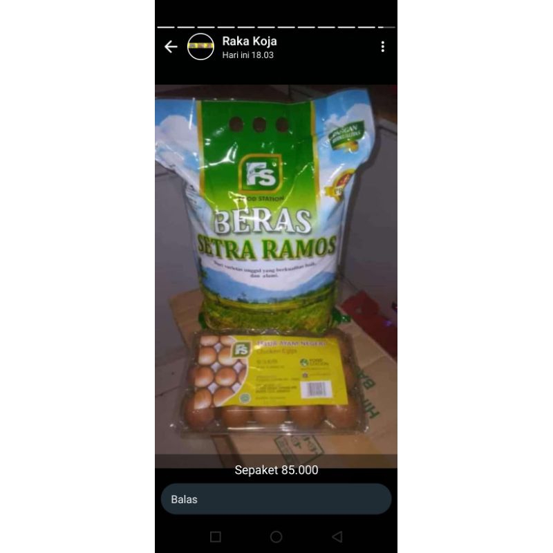 

paket beras + telur