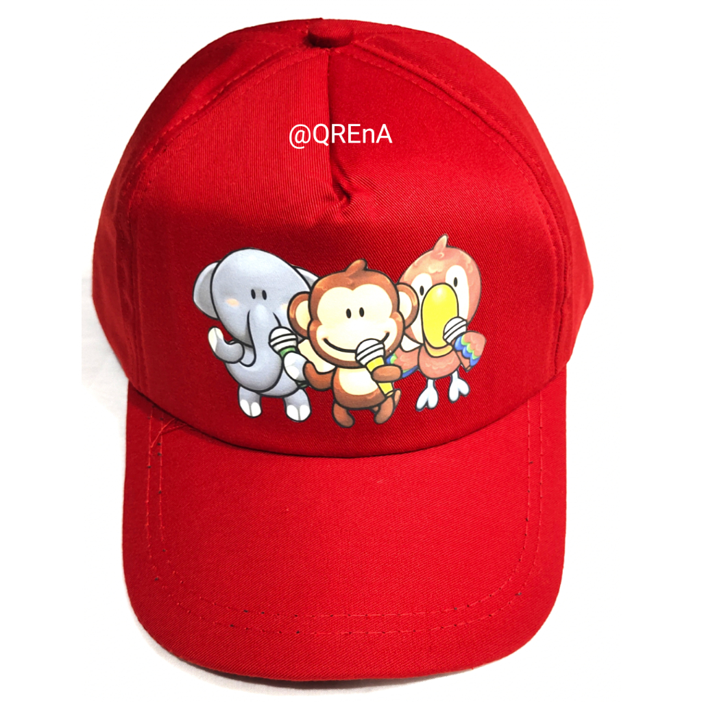 Topi Anak Karakter Balita Lucu Sablon/Topi Motih Hewan