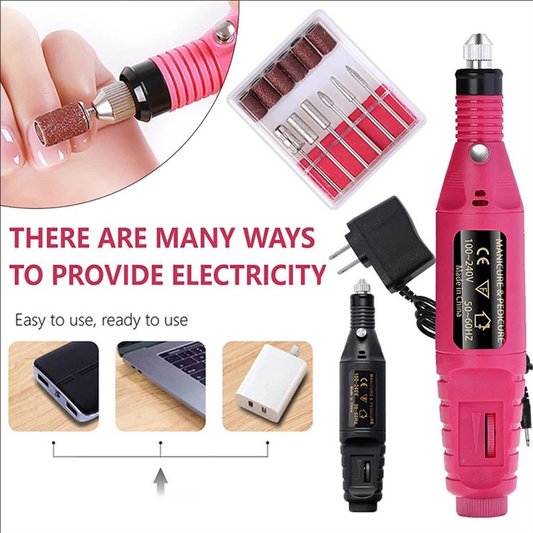 Lagi Promo Bor Mini  Alat Ukir Grafir  Gerinda Listrik Mini  Pen Ukir  Pedicure Manicure Machine Set
