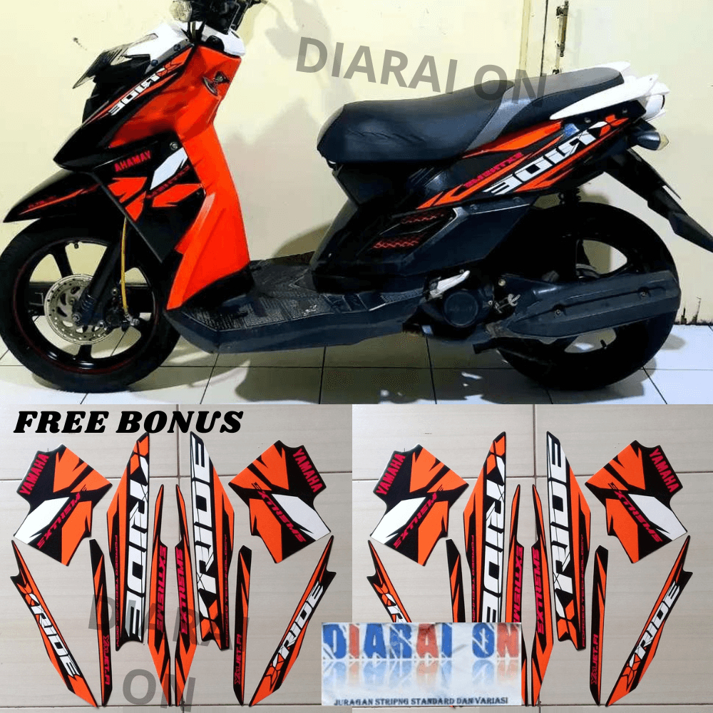 Striping Stiker Yamaha X-ride 2015 - Xride X ride 2014 Oren Murah