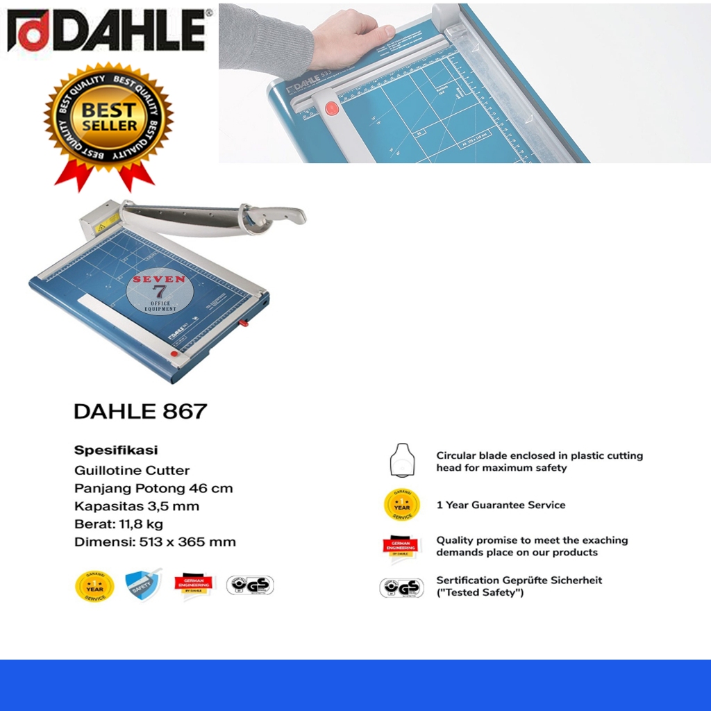 

pemotong kertas dahle 867 guillotine paper cutter alat potong manual