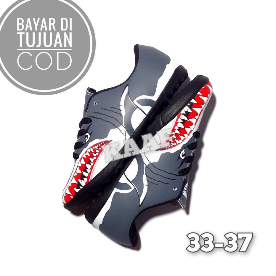 Diskon  Sepatu Futsal Anak Ortuseight Catalyst Requin FG Red White I Grey White l Blue White l COD S