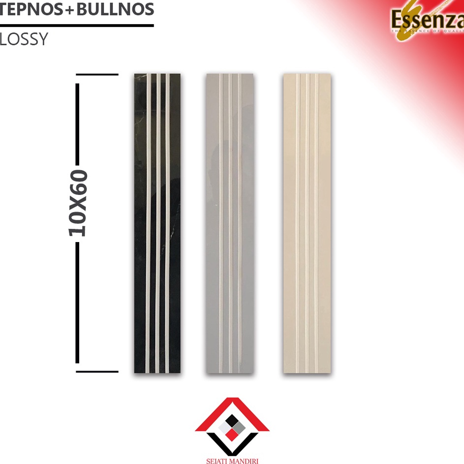 

Cuma Sehari granit 1x6 lis plin stepnosingbullnose motif corak essenza
