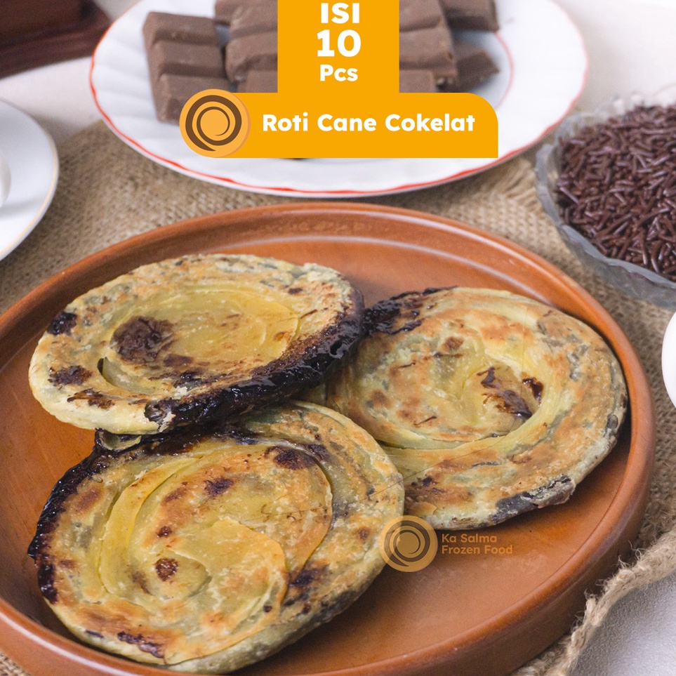 

Promo promo ISI 1 Roti Cane Coklat isi 1 Pcs Roti Canai Roti Maryam Roti Konde Coklat