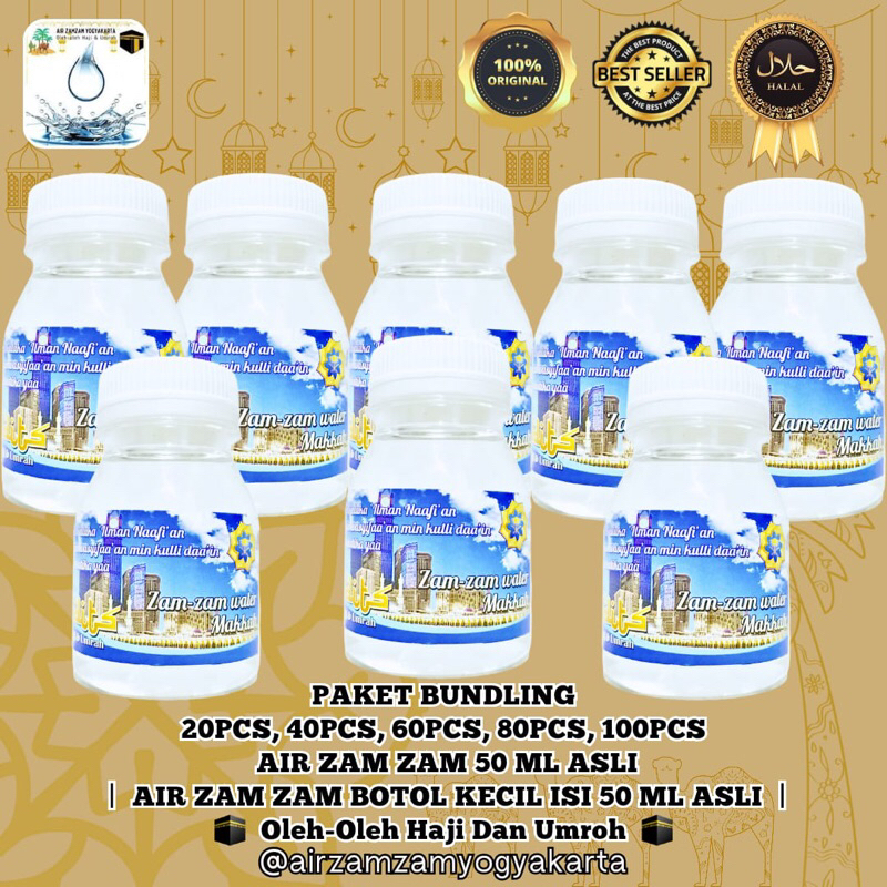 

Paket Bundling Air ZAMZAM kemasan isi 50ml ASLI ORIGINAL | Air ZAMZAM 50ml Asli Original 100%