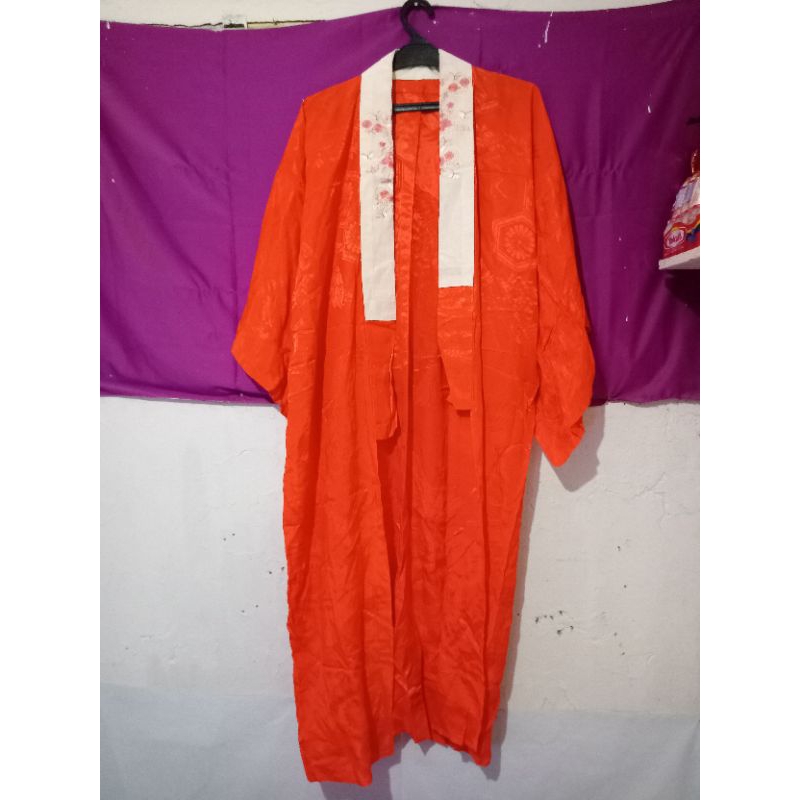 Baju yukata asli jepang/kimono orange