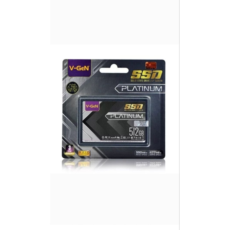 SSD V-Gen Platinum 512GB, SSD SATA III - Platinum 512GB