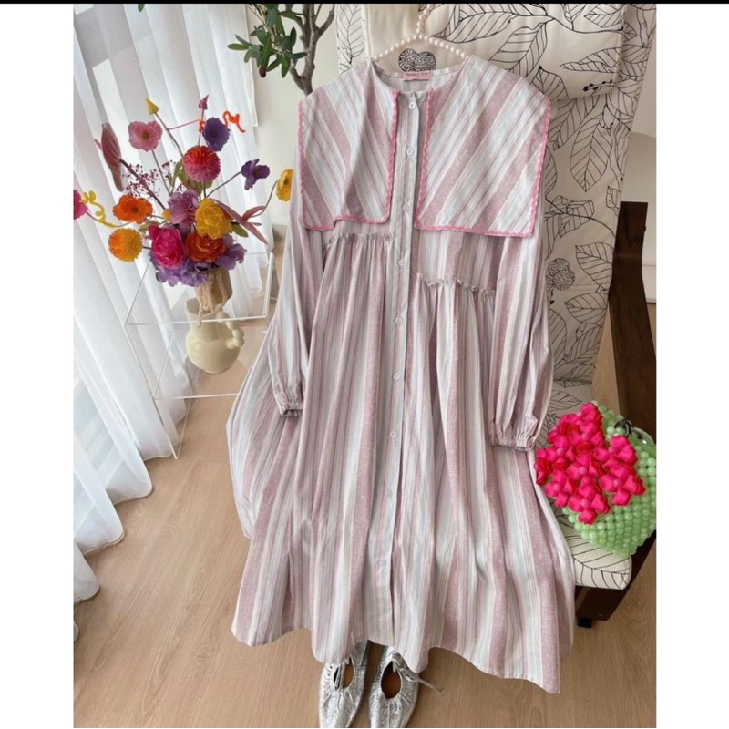 MIDI GANIA STRIPE LILAC- HAIDEE & ORLIN ( BACA DESKRIPSI )