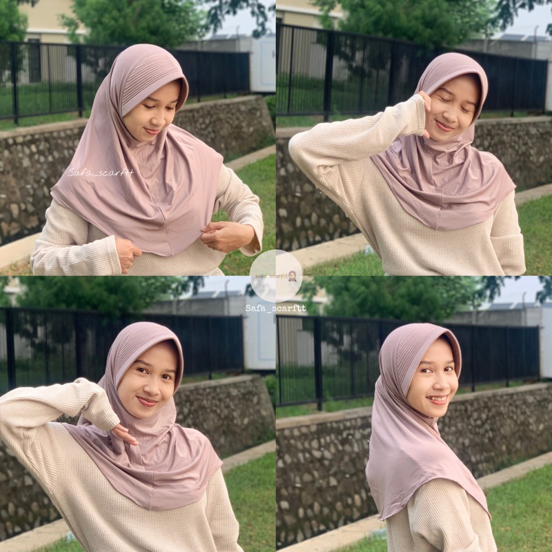 Bergo Sport Ukuran M || Hijab Instant Pet Besar M || Hijab Sport Menutup Dada || Bergo Sport Ukuran 
