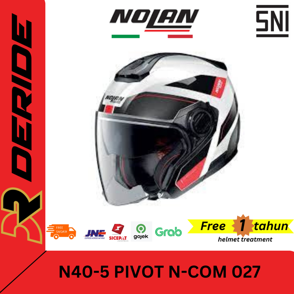 HELM NOLAN N40-5 PIVOT N-COM 027 HELM HALF FACE SNI N40 5 N405