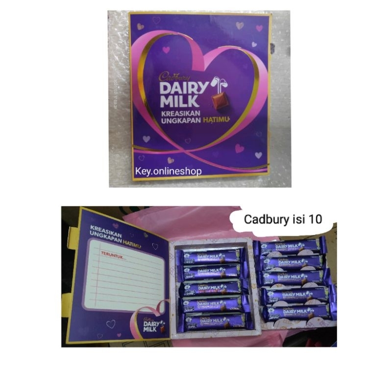 

Cadbury Dairy Milk isi 10 x 30gr Edisi Spesial Valentine Special Edition (BACA DESKRIPSI) Diary Gift Box Coklat Cokelat Chocolate