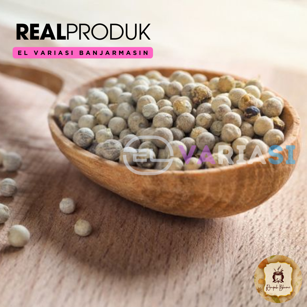 

Lada Putih Biji 50gr / merica Biji / Sahang Biji import By. EL Variasi