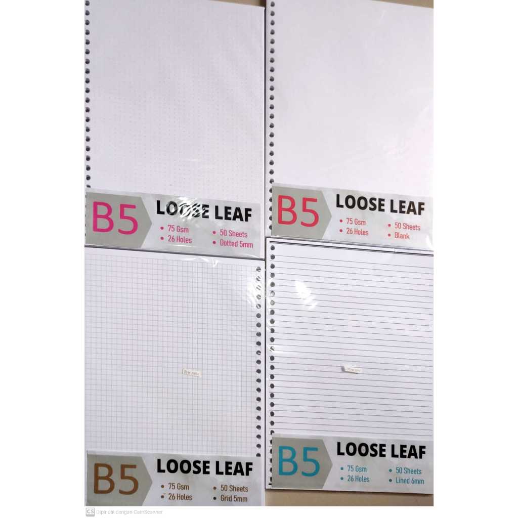 

Loose Leaf (Kertas Binder) B5 HVS