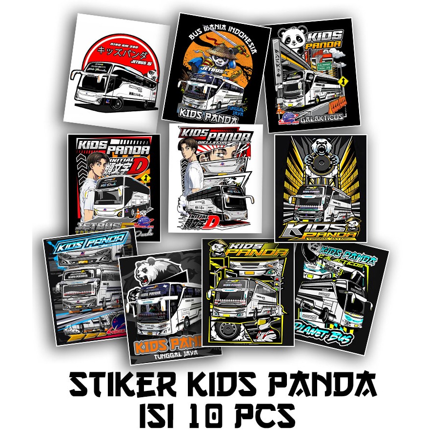 Stiker Bus Kids panda sticker bis telolet jetbus 3 dan jb5 jet bus 5
