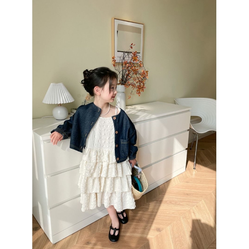 Rompi Dress Undak Anak Perempuan/ Fashion Baju Anak Rompi Jeans/ Baju Undak Undak Anak Perempuan