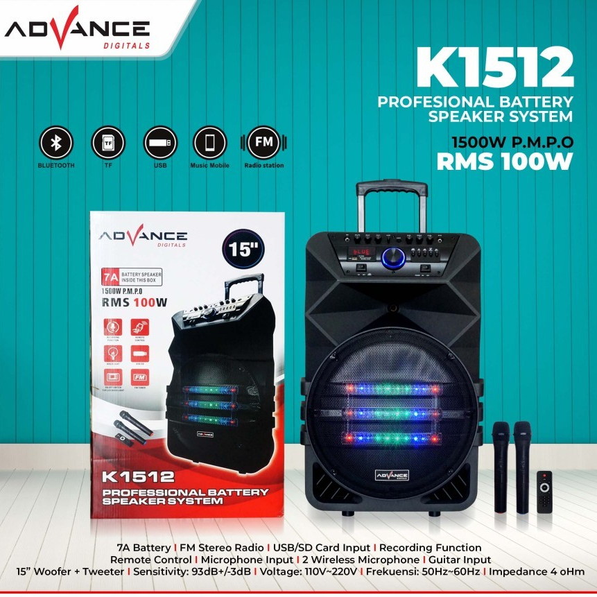 Speaker Ampli Bluetooth Meeting Advance K-1512