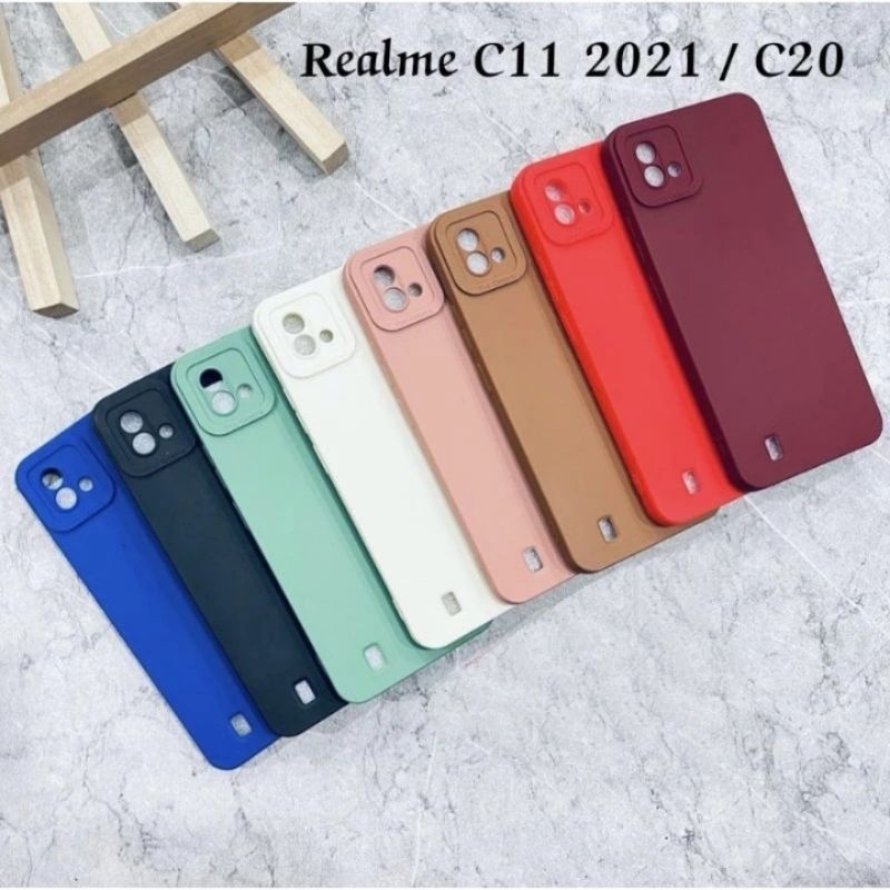 Softcase Pro Camera Realme C20 / C11 2021 Candy Case Full Color 3D Silikon TPU Casing Macaron