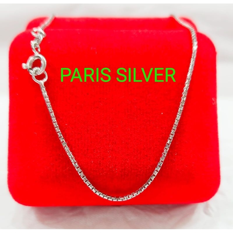 kalung perak asli silver 925.dilapis emas putih anti karat._ untuk wanita dan pria