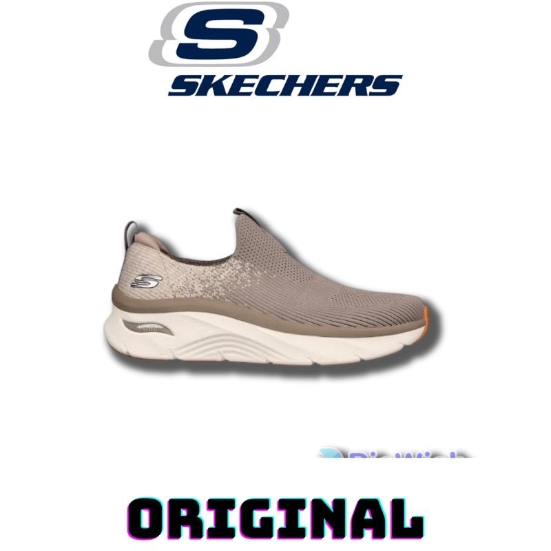 Sepatu Skechers Arch Fit D'lux Key Journey Taupe Men's ( 232504/TPE ) Original