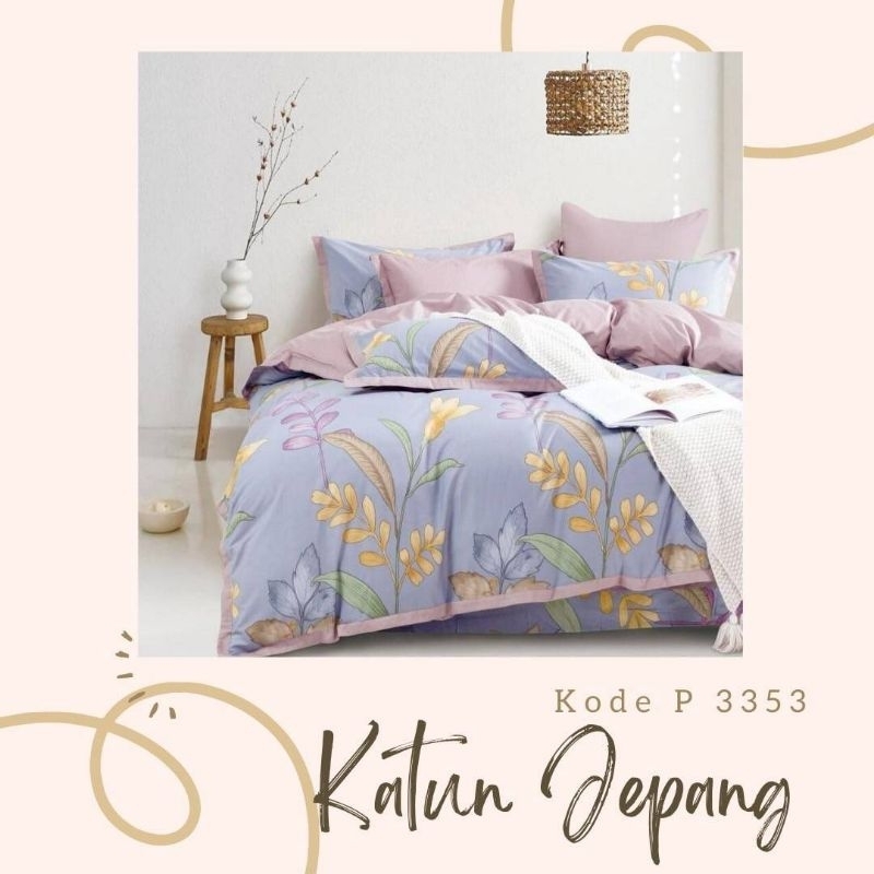 Sprei katun jepang ori P-3353 / sprei katun jepang laris / sprei katun jepang
