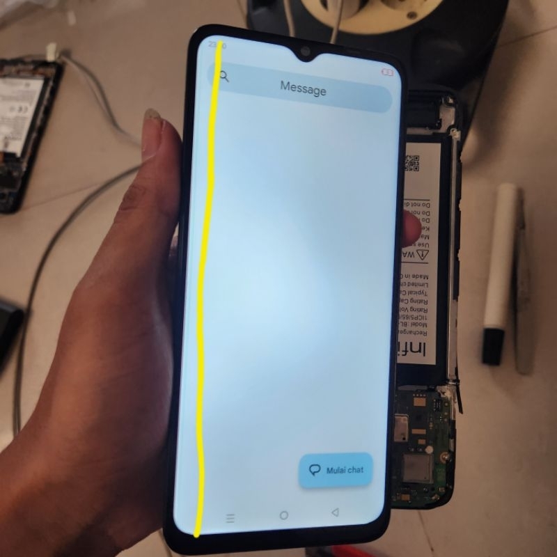 LCD TOUCHSCREEN FULLSET + FRAME For ITEL A70 A665L MINUS ORIGINAL COPOTAN