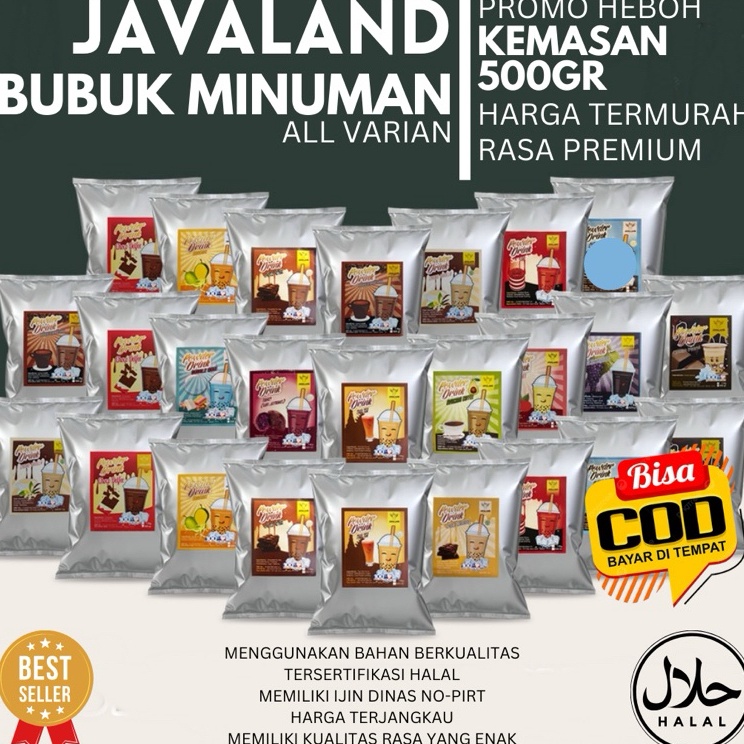 

Belanja disini Javaland Mix Bubuk Minuman Boba Kekinian Aneka Rasa 5gr