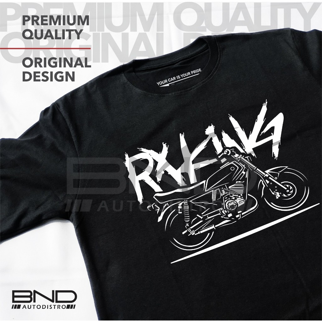 [BND] Kaos Yamaha RX King Siluet SIDE - T-Shirt Baju Kaos RX King Mesin 2 Tak