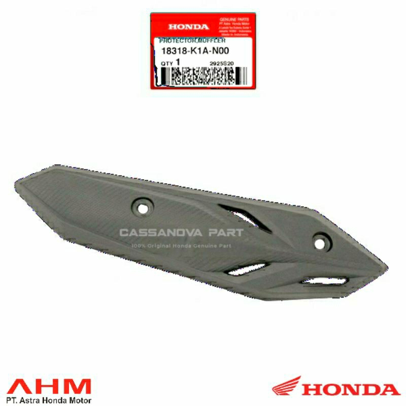 18318-K1A-N00 Tameng tutup cover knalpot beat led new deluxe street 2020 2021 2022 ori honda