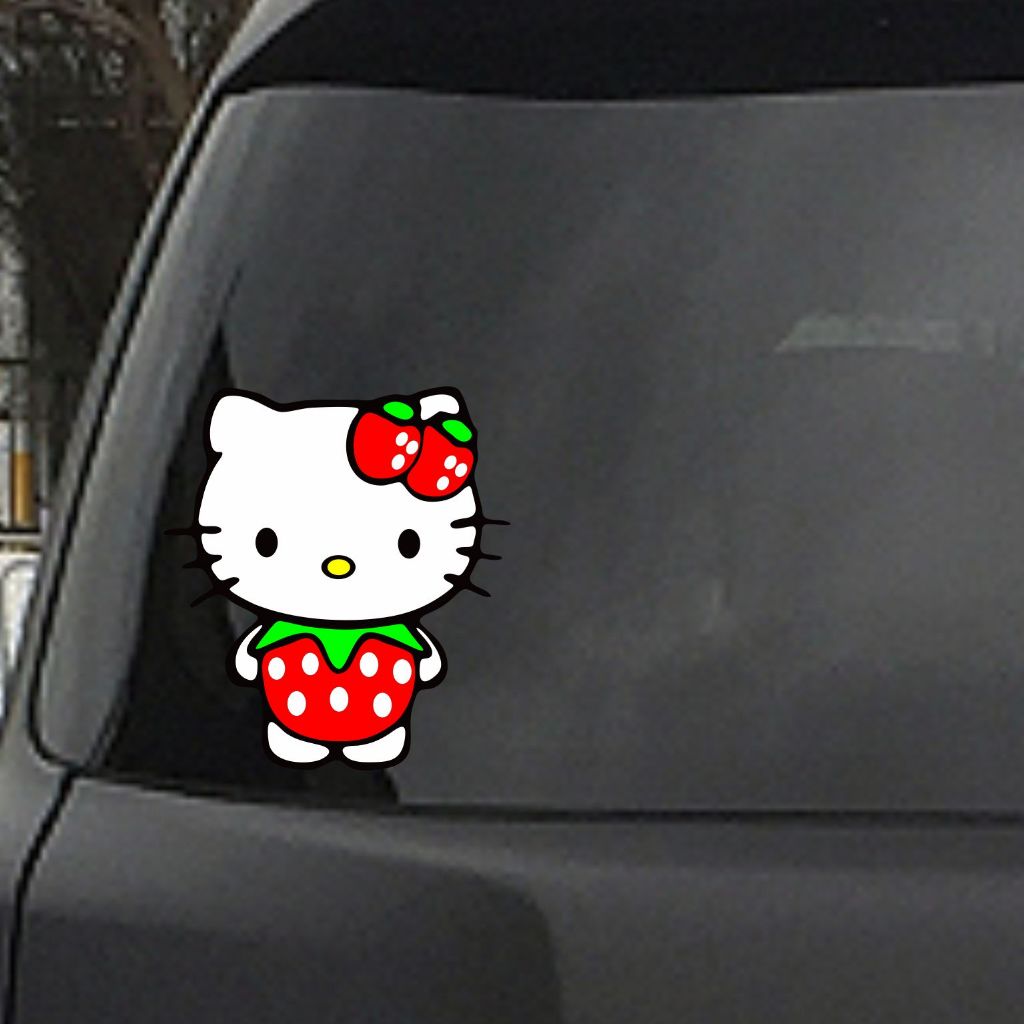 stiker hello kitty stiker mobil cutting sticker hello kitty karakter lucu