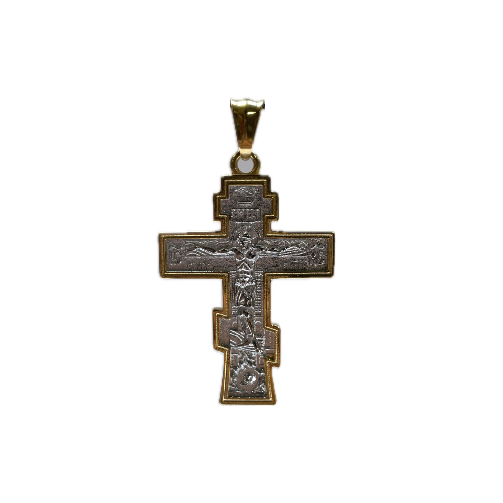 Kalung Salib Orthodox Emas Silver