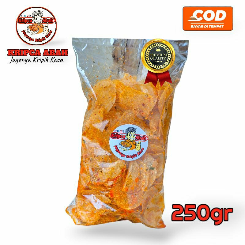 

KRIPIK KACA / KRIPIK KACA 250gr DAUN JERUK / KRIPIK KACA REMPAH BELEDAG / KRIPCA ABAH