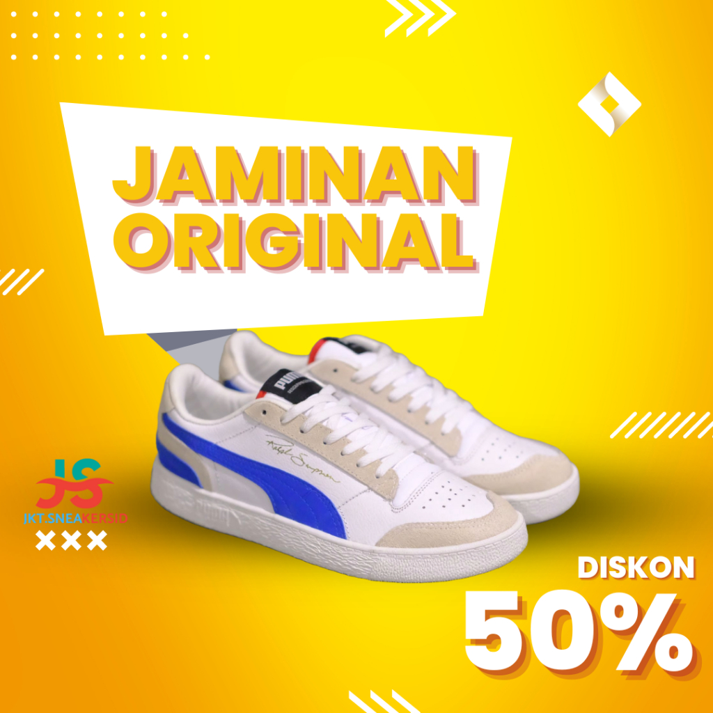 PUMA RALPH SAMPSON LEATHER LOW WHITE BLUE