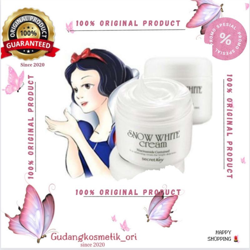 Secret Key Snow White Cream 50g - day cream alas bedak BB cream /cream pencerah