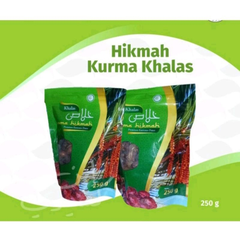 

PROMO 2 BUNGKUS KURMA KHALAS HIKMAH UKURAN 250 GRAM