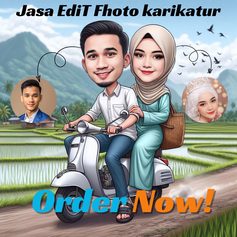 Jasa Edit Fhoto Karikatur Wajah Sendiri