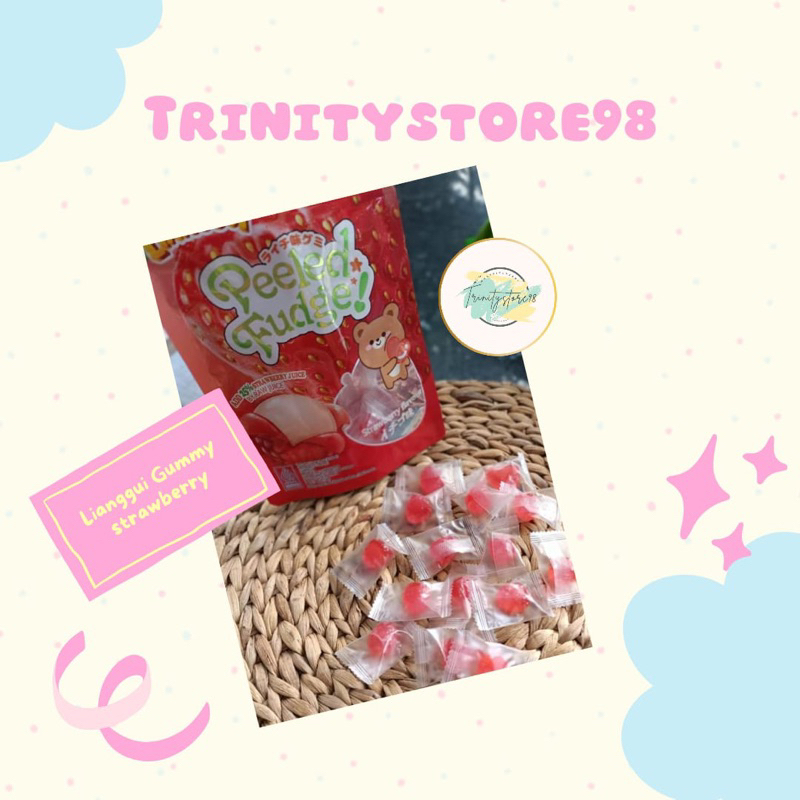 

Lianggui Peeled Fudge Ecer Rasa Strawberry, Mangga, Jeruk , Corn / Lianggui Gummy Corn Ecer