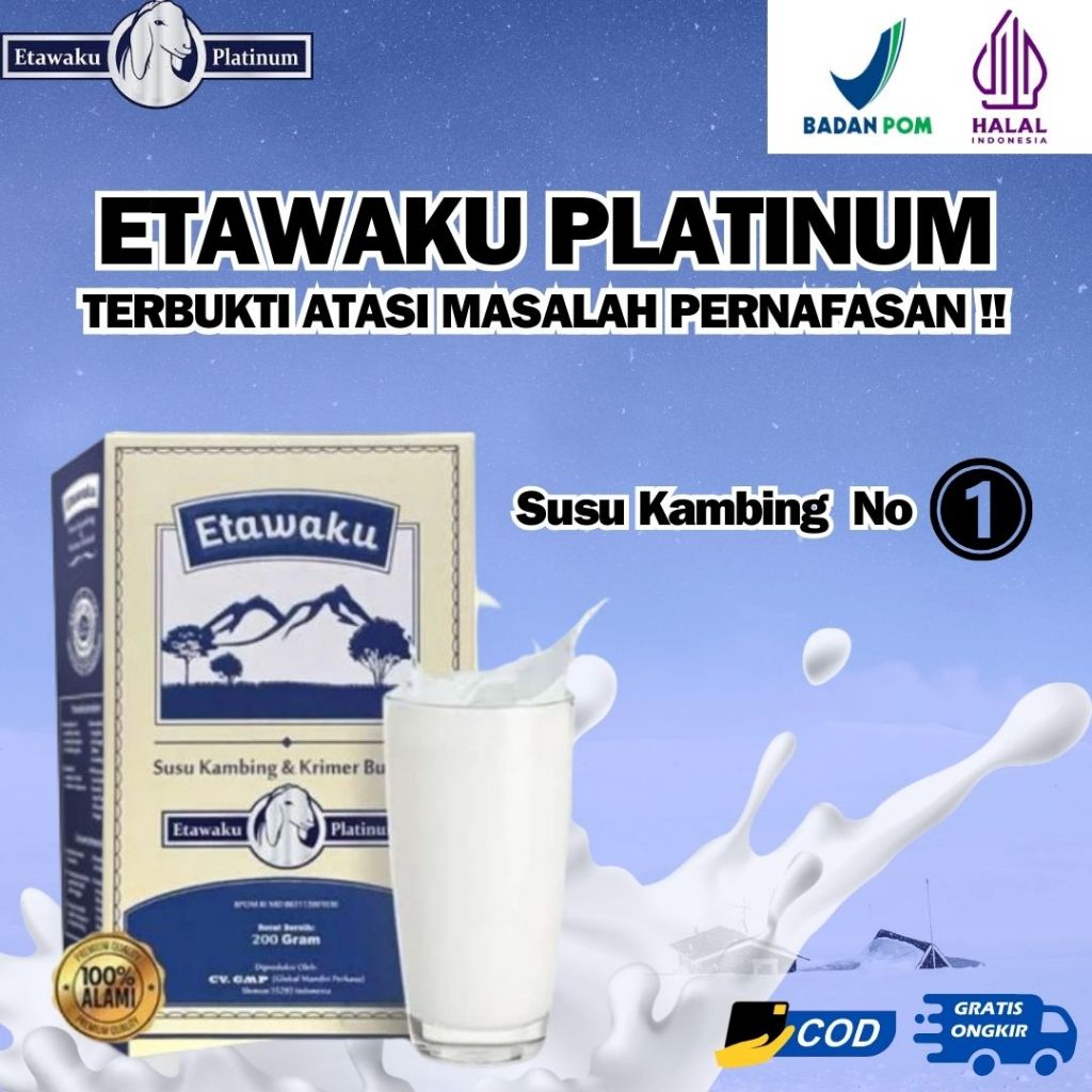 

Etawaku Platinum - Ampuh Atasi Masalah Pernapasan & Persendian - Sesak Nafas, Asma, TBC