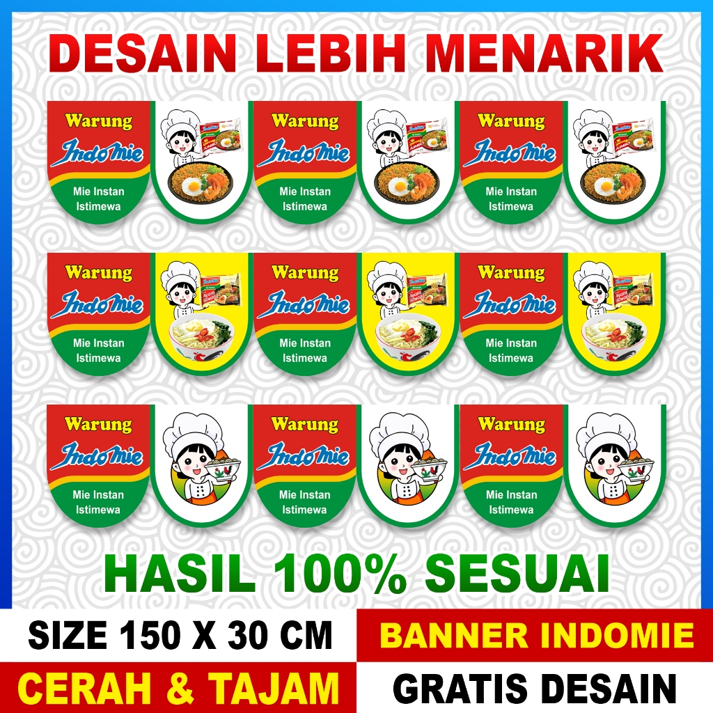 BANNER RENDA WARMINDO / BANNER SPANDUK WARUNG INDOMIE