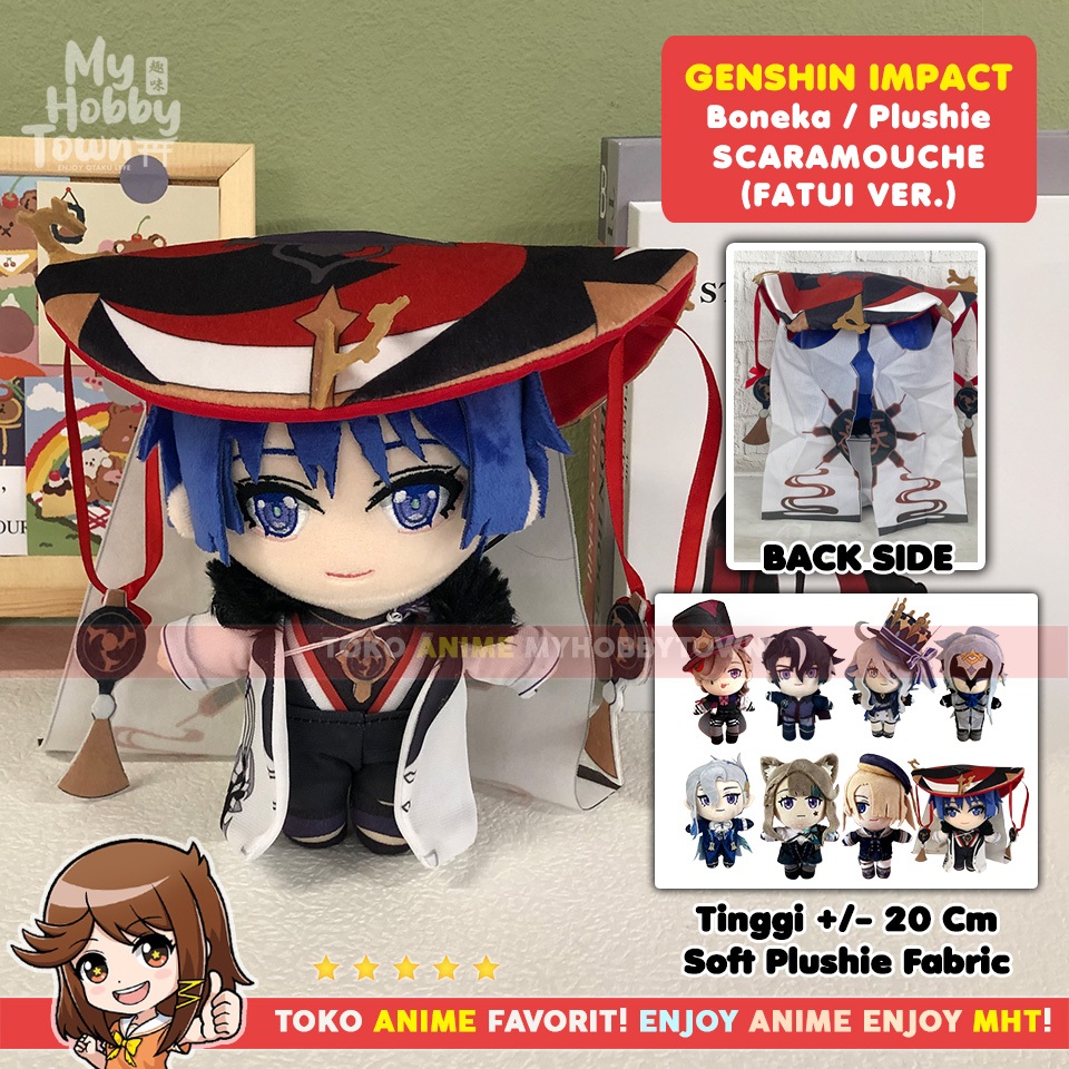 Boneka Anime Karakter Genshin Impact Scaramouche Fatui Ver Plushie Doll