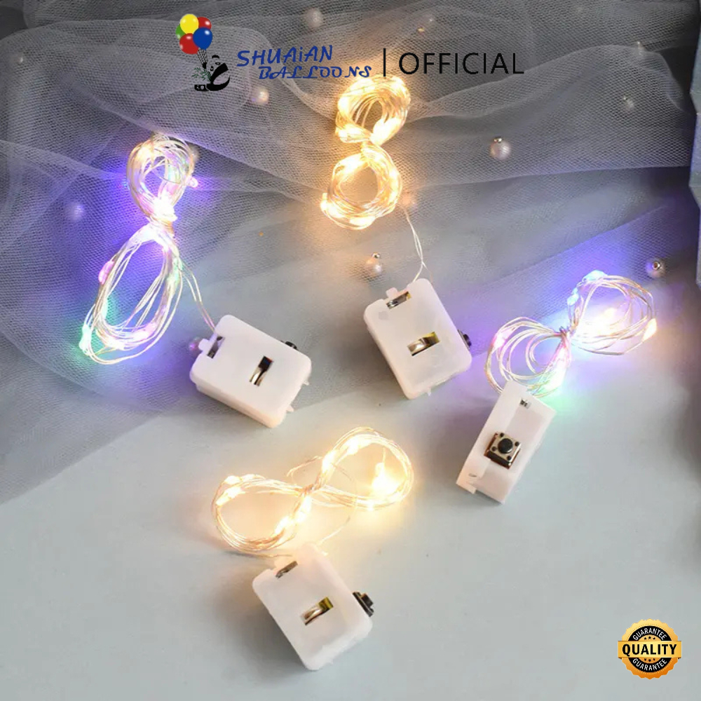 SHUAIAN Lampu Led Kawat Tumblr Mini Panjang 1 Meter & 2 Meter Lampu Dekorasi