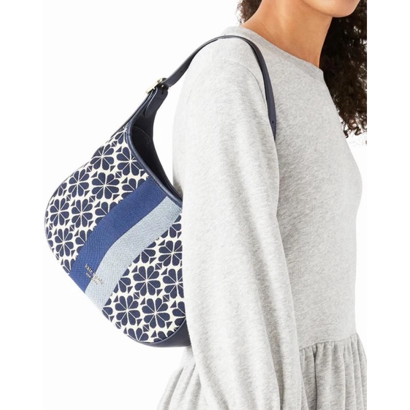 Katespade KS Flower Jacquard Hobo BLUE
