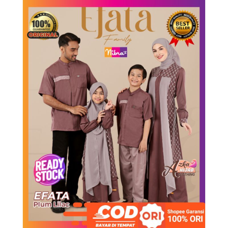 READY STOCK NIBRAS SARIMBIT EFATA PLUM LILAC NIBRAS TERBARU LEBARAN 2024 / NIBRAS SARIMBIT KELUARGA 