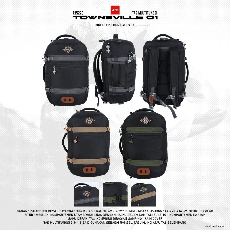 TAS RANSEL MULTIFUNGSI TOWNSVILLE 01 AREI OUTDOORGEAR
