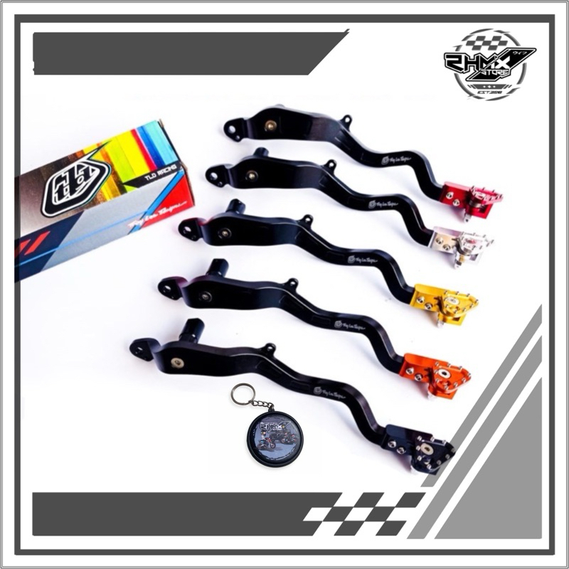 pedal rem crf150 CNC TLD handel rem kaki crf 150L TLD pedal rem crf 150 merk tld warna cnc